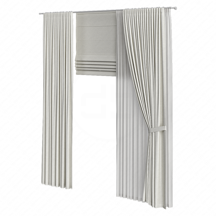 Шторы из плотного льна