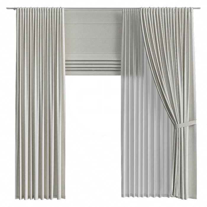Шторы из плотного льна