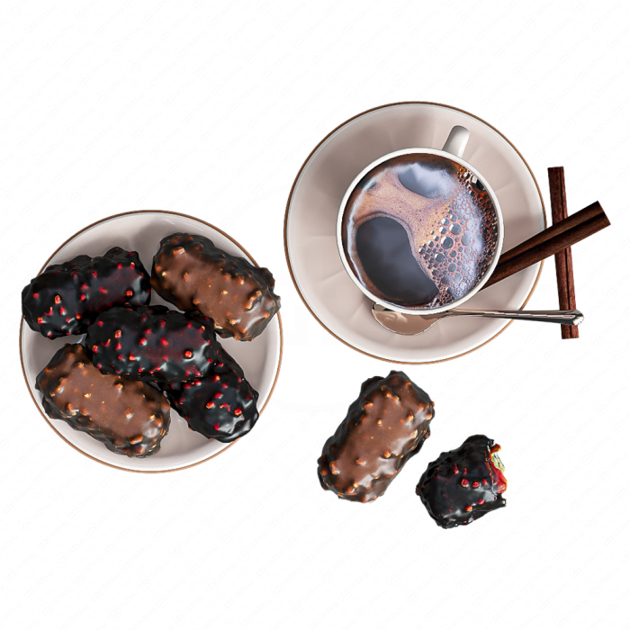 Чашка кофе с конфетами