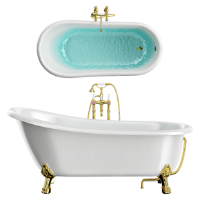 Ванна BelBagno BB04 + смеситель Cezares