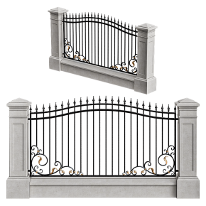 Кованые ворота в классическом стиле