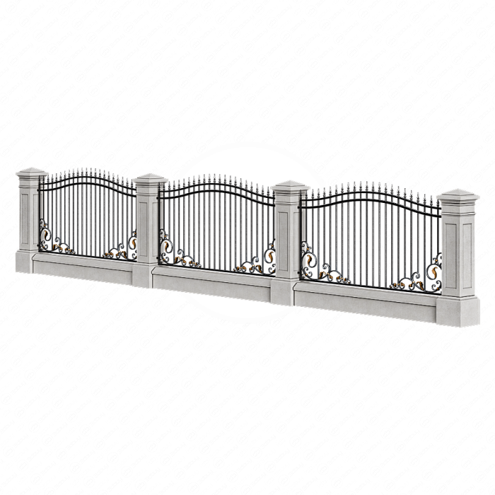 Кованые ворота в классическом стиле