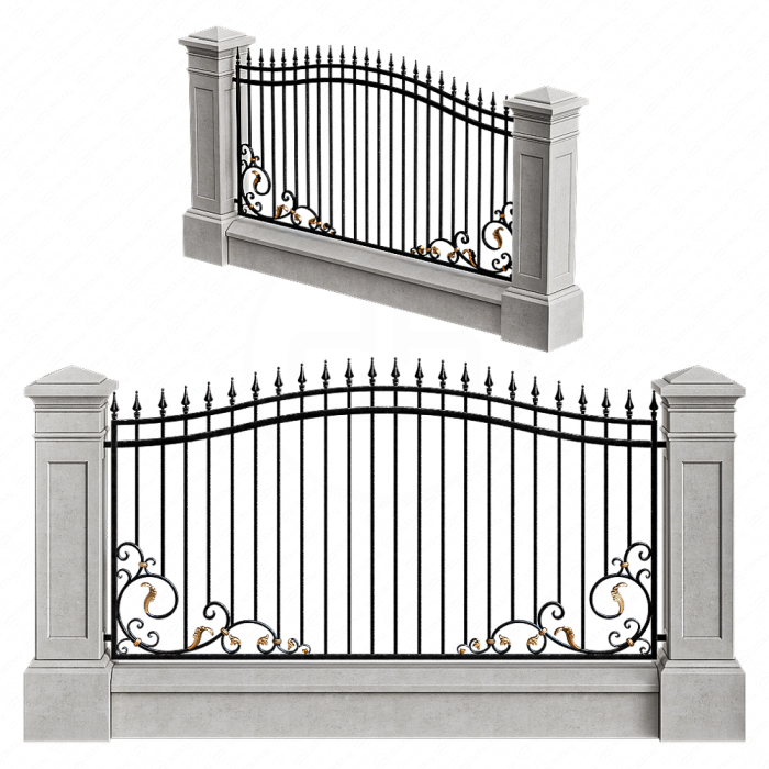 Кованые ворота в классическом стиле