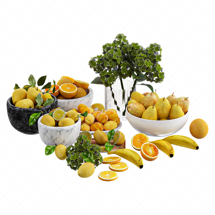 Фрукты оранжевые и жёлтые