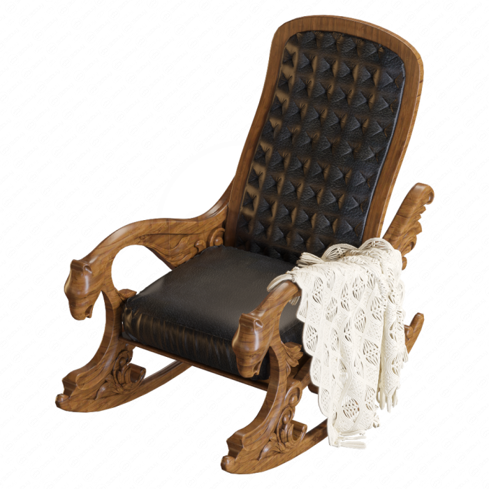 Кресло-качалка с резьбой