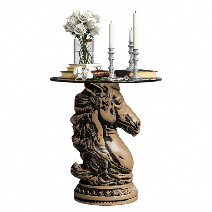 Стол кофейный Horse Head Sculpture с декором