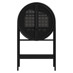 Bar cabinet West Charcoal Cane Crate & Barrel
