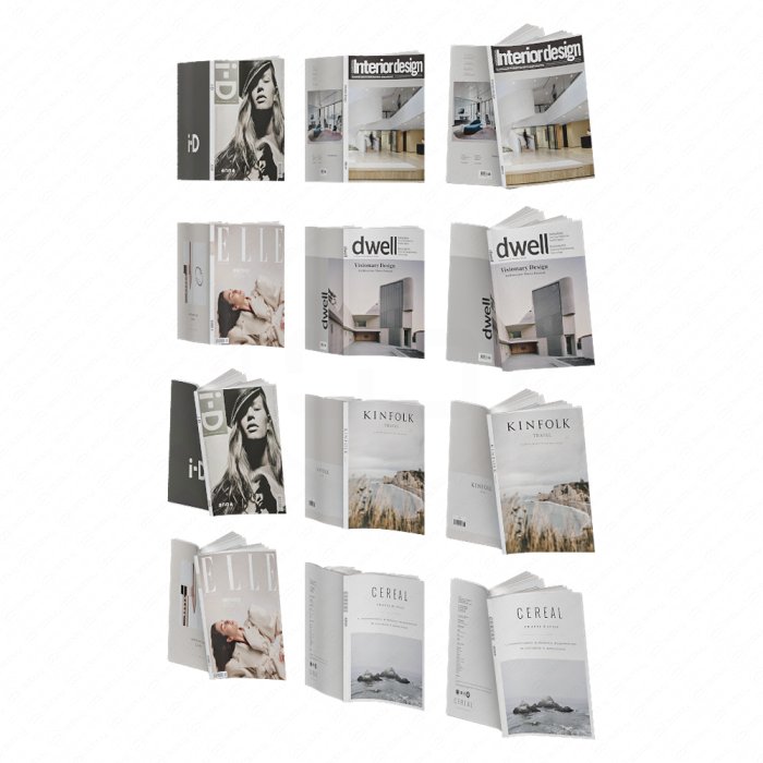 Набор перевернутых журналов Набор перевернутых журналов