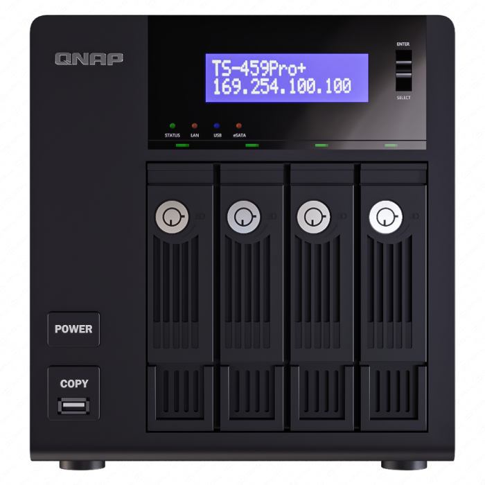 Черный сетевой накопитель QNAP