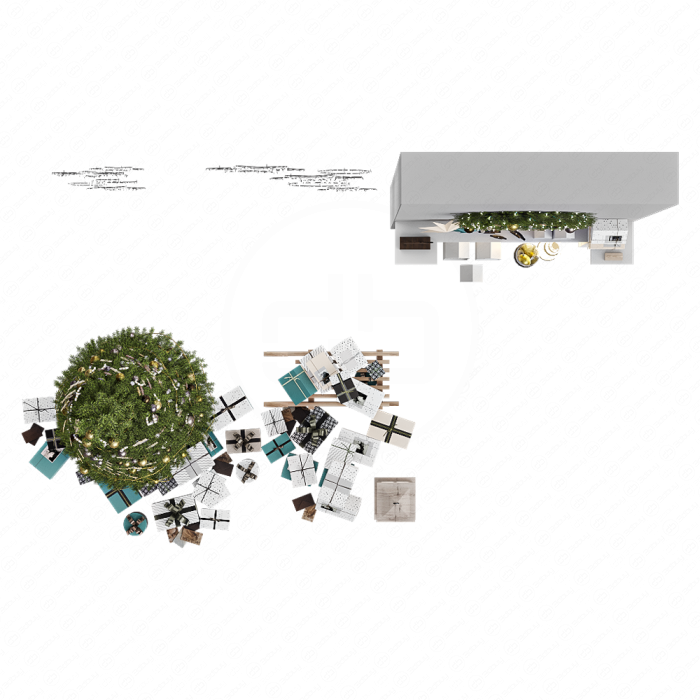 Новогодняя елка с камином №2 Новогодняя елка с камином №2