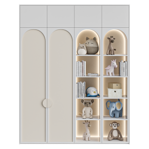 A wardrobe for a children's room with lighting.