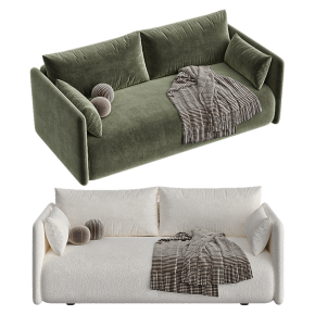 Offset two-seater sofa