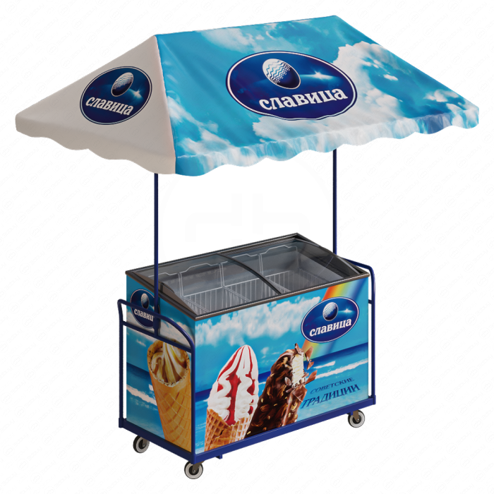 Холодильник для мороженого с зонтом