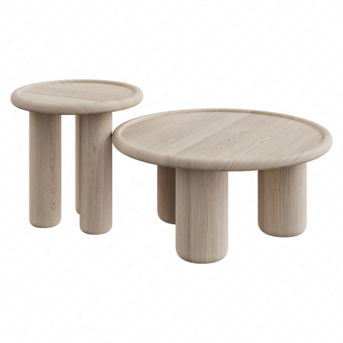 Приставной столик Nested Ash Wood Orbicular