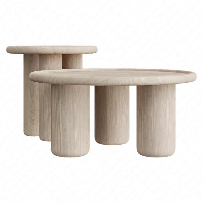 Приставной столик Nested Ash Wood Orbicular