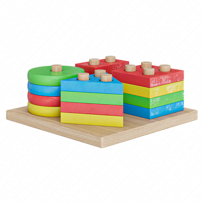 Игрушки Монтессори геометрической формы из дерева
