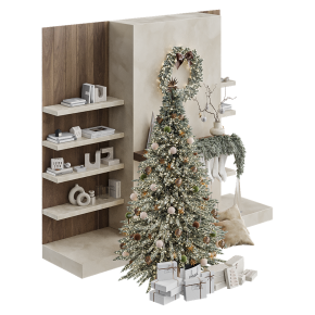 Новогодняя елка с камином