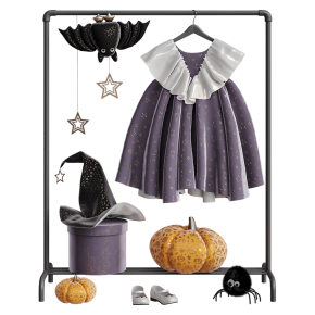 A Halloween decor set with a dress.