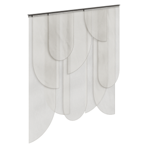 Многослойная панельная штора полупрозрачная