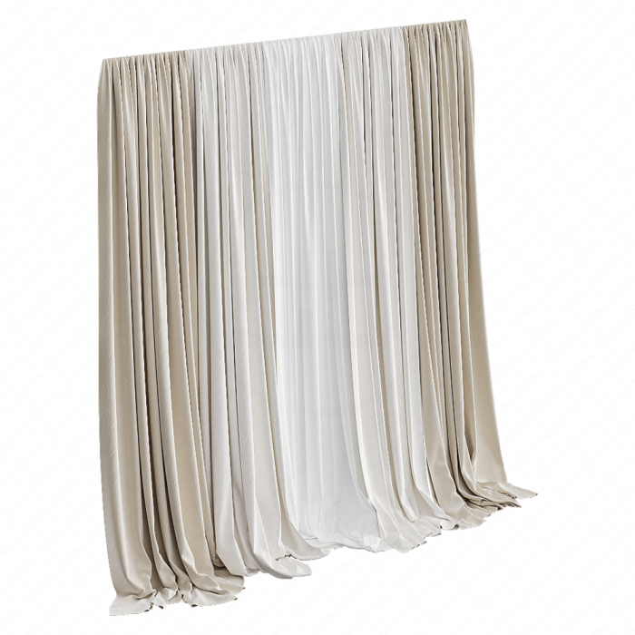 Шторы светлые полупрозрачные