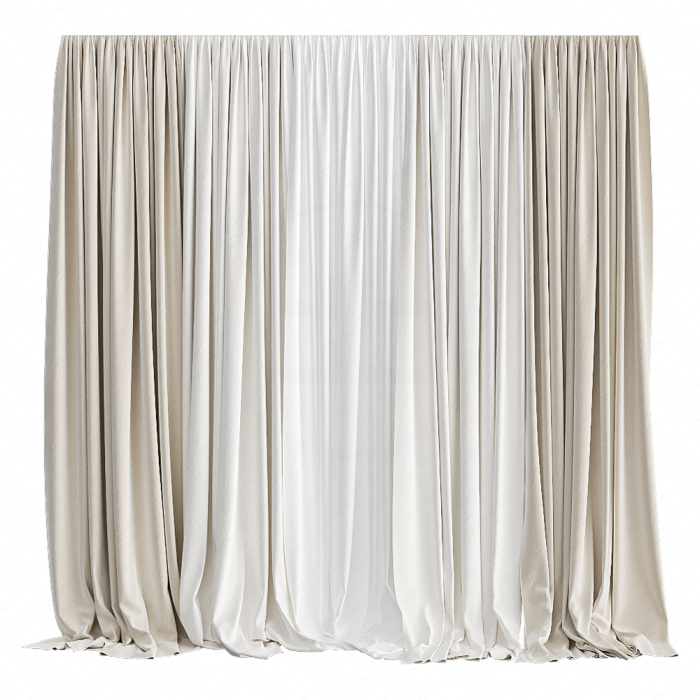 Шторы светлые полупрозрачные