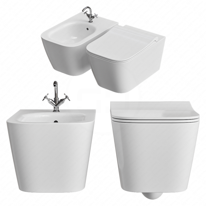 Унитаз и биде NUBES от GSI Ceramica