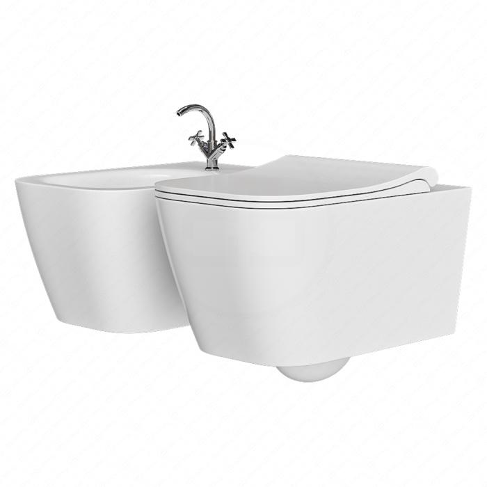Унитаз и биде NUBES от GSI Ceramica