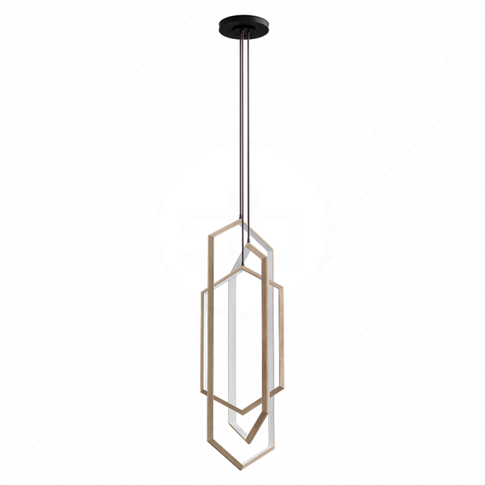 Hexagon Geometric Modern Chandelier LED Light Fixture