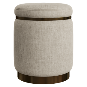 Round velvet ottoman pouf