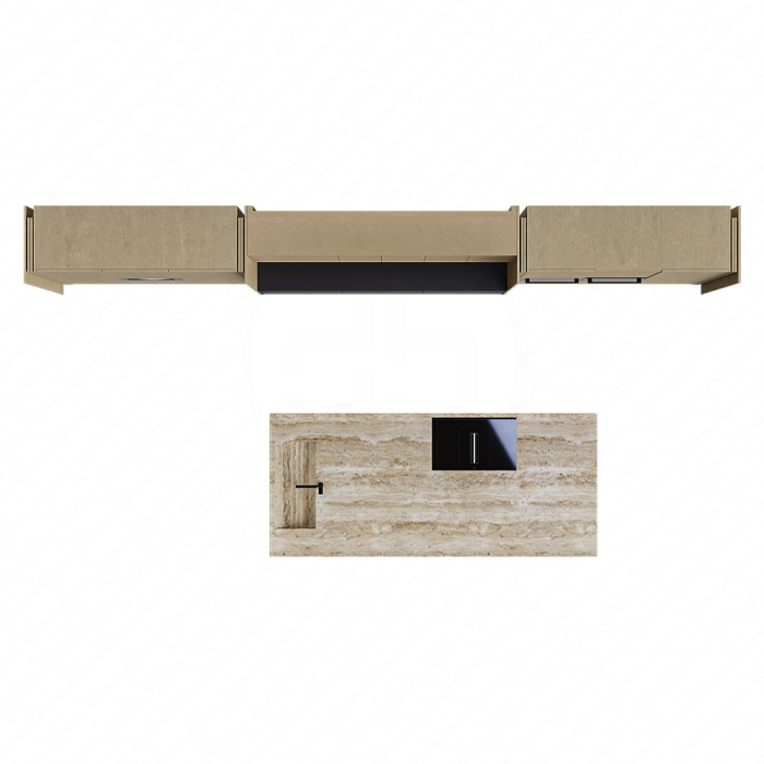 Кухня с островом песочного цвета Кухня с островом песочного цвета