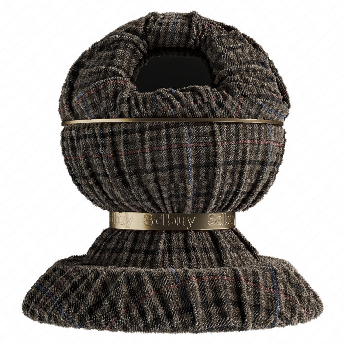 Шерстяная ткань твид с узором в клетку