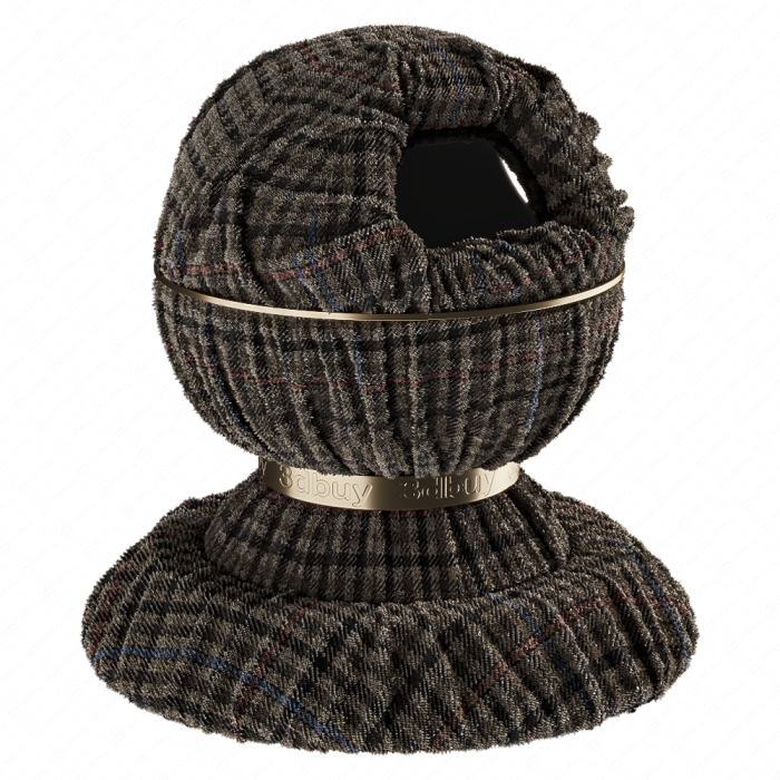 Шерстяная ткань твид с узором в клетку