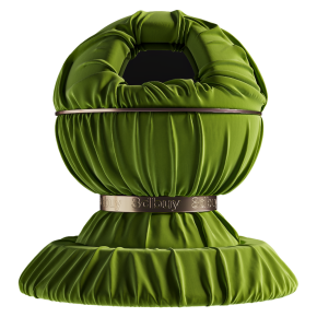 Зеленая ткань с текстурой